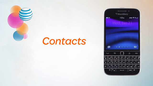 BlackBerry Classic (SQC100-2) - Contacts - AT&T