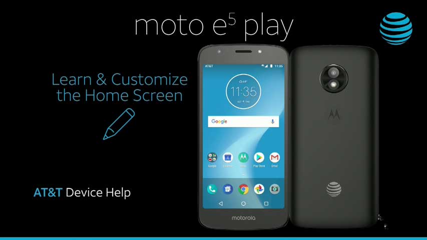 Motorola Moto e5 play (XT1921-2) - Conoce y personaliza la pantalla de  inicio - AT&T