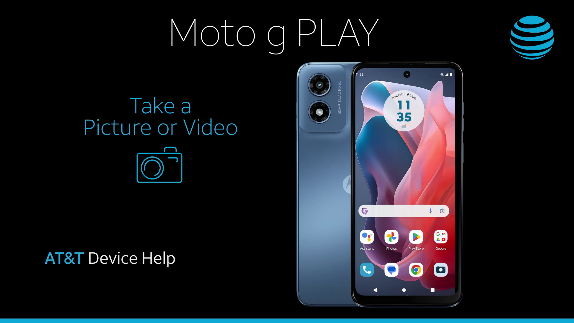 Motorola moto g PLAY - 2024 (XT2413-3) - Take a Video - AT&T